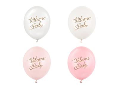 Ballonnen Welkom Baby Roze Mix Professional (50st)