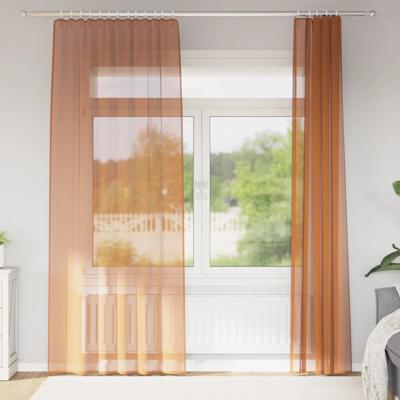 Gordijnen met lussen 2 st terracotta 140x245 cm