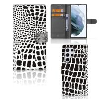 Samsung Galaxy S22 Ultra | Telefoonhoesje | Met pasjeshouder | Slangenprint
