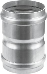 Burgerhout Alu-fix verbindingsmof 125mm Ø100mm Aluminium dikwandig