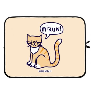 Miauw: Laptop sleeve 15 inch
