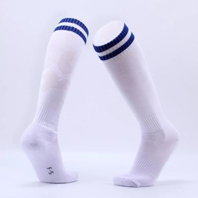 Kinderen voetbal sokken jongens Soccer sok Kid boven knie Plain sokken lange voetbal kousen mannen over knie hoge sok grootte: volwassen grootte (wit