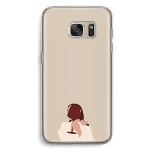 I drink wine: Samsung Galaxy S7 Transparant Hoesje