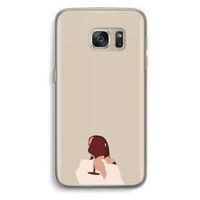 I drink wine: Samsung Galaxy S7 Transparant Hoesje