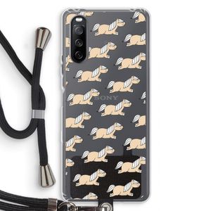 Ponys: Sony Sony Xperia 10 III Transparant Hoesje met koord