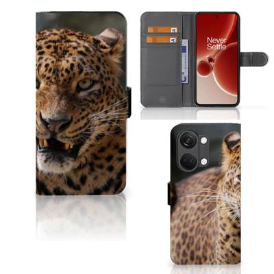 OnePlus Nord 3 | Telefoonhoesje | Met pasjeshouder | Luipaard