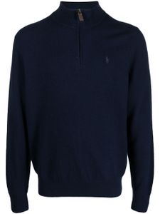 Polo Ralph Lauren pull en laine à col montant - Bleu