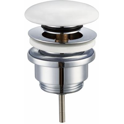 Wiesbaden Caral Glanzende Keramische Clickwaste Afvoerplug 5/4 inch Wit