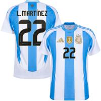 Argentinië Shirt Thuis 2024-2025 + L. Martínez 22 - thumbnail