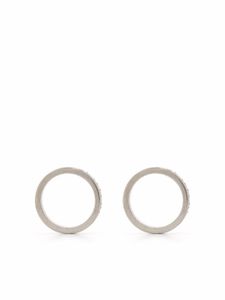 Maison Margiela boucles d'oreilles à numéros gravés - Argent