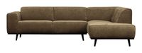 BePureHome Hoekbank 'Statement' Rechts, Rib, kleur Rock