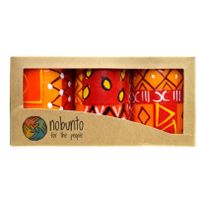 Handgeschilderde Kaarsen 'Zahabu' in Giftbox - 3 stuks Handgeschilderde Kaarsen 'Zahabu' in Giftbox - 3 stuks