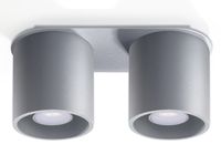 Sollux Plafondlamp Orbis 2 lichts grijs - thumbnail