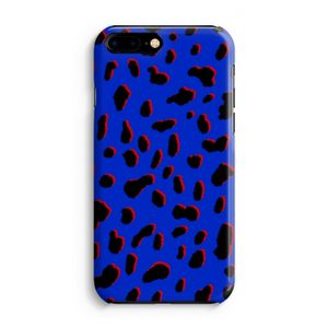 Blue Leopard: Volledig Geprint iPhone 7 Plus Hoesje