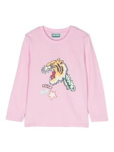 Kenzo Kids t-shirt en coton à imprimé graphique - Rose