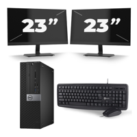 Dell Optiplex 7040 Micro Tower - Intel Core i5-6e Generatie - 8GB RAM - 256GB SSD - Windows 11 + 2x 23 inch Monitor Dell Optiplex 7040 Micro Tower - Intel Core i5-6e Generatie - 8GB RAM - 256GB SSD - Windows 11 + 2x 23 inch Monitor