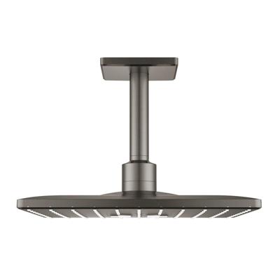GROHE Rainshower SmartActive 310 Cube Hoofddouche - 31x31cm - 2 straalsoorten - plafondarm 14.2cm - geborsteld hard graphite 26481al0