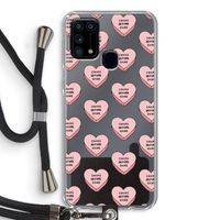 Chicks before dicks: Samsung Galaxy M31 Transparant Hoesje met koord