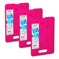 Platte dunne Koelelementen 800 gram - 3x - 30 x 20 x 1.5 cm - roze - Voor koelbox en koeltas Platte dunne Koelelementen 800 gram - 3x - 30 x 20 x 1.5 cm - roze - Voor koelbox en koeltas