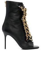 Balmain bottes à détail de chaîne - Noir