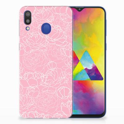 Samsung Galaxy M20 (Power) | TPU Case | White Flowers