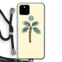 Palmboom: Pixel 5 Transparant Hoesje met koord Palmboom: Pixel 5 Transparant Hoesje met koord