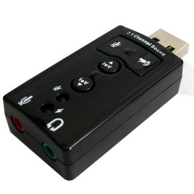 2.1 kanaals Externe USB Sound Adapter(zwart)