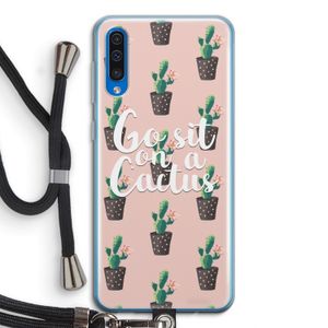 Cactus quote: Samsung Galaxy A50 Transparant Hoesje met koord