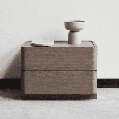 Nohr Ladekast / Nachtkastje 'Lotte' Met 2 laden, kleur Mocca