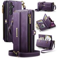 Caseme Samsung Galaxy S25 Plus hoesje - portemonnee tasje - Paars