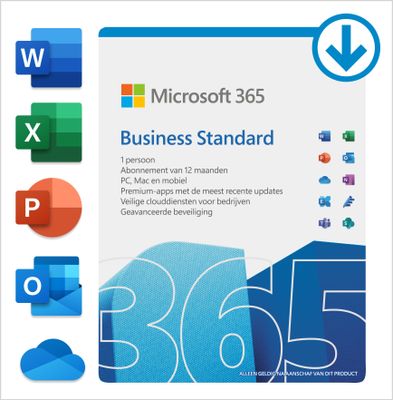 Microsoft365 Business Standard - 12 maanden/1 apparaat - Meertalig (PC/MAC) Software
