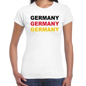 Germany / Duitsland fan t-shirt wit voor dames