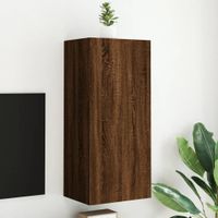 Tv-wandmeubel 40,5x30x90 cm bewerkt hout bruineikenkleurig