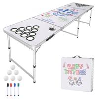 VEVOR Beer Pong Tafel Beer Pong Drinkspel Partytafel met Game Cup Gaten