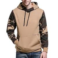 Voor heren Trui met capuchon Zwart Leger Groen Khaki Capuchon Kleurenblok Camouflage Kleur Lapwerk Zak Sport Outdoor Dagelijks Feestdagen Streetwear Basic Casual Lente Herfst Kleding Hoodies Lightinthebox