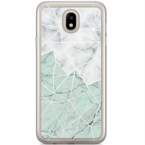 Samsung Galaxy J3 2017 siliconen hoesje - Marmer mint mix