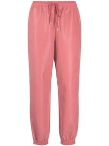 Stella McCartney pantalon fuselé en cuir artificiel - Rose