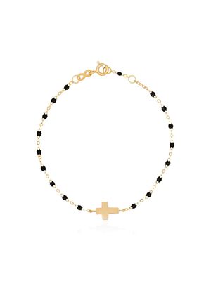 Gigi Clozeau collier en or 18ct à détails de perles - Noir