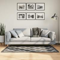 VidaXL Vloerkleed wasbaar anti-slip 80x150 cm zwart en wit