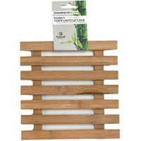 Pannenonderzetter - vierkant - D17 cm - bamboe hout - thumbnail