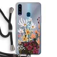 Painted wildflowers: Samsung Galaxy A20s Transparant Hoesje met koord