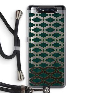 Moroccan tiles: Samsung Galaxy A80 Transparant Hoesje met koord