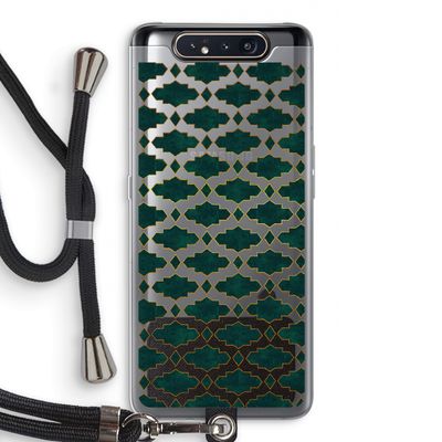 Moroccan tiles: Samsung Galaxy A80 Transparant Hoesje met koord