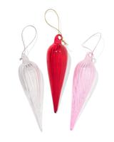 HEMA Kerstballen set 14.5cm glas druppel - 3 stuks (rood)