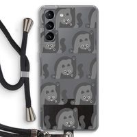 Cats: Samsung Galaxy S21 Transparant Hoesje met koord