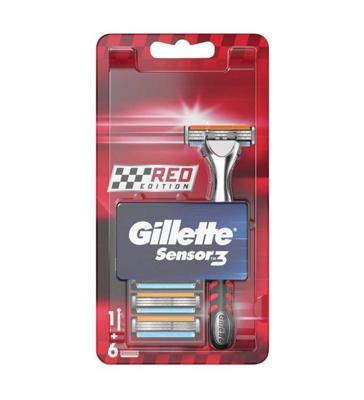 Gillette Gillette Sensor 3 Scheermes Red Edition - 6 Mesjes