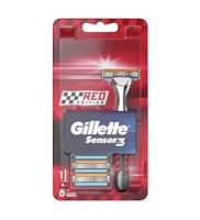 Gillette Gillette Sensor 3 Scheermes Red Edition - 6 Mesjes