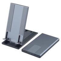 Telefoonstandaard Verstelbare Aluminium Tablet Desktop Houder Volledig Opvouwbare Telefoonhouder Dock Kantooraccessoires - Zwart - thumbnail
