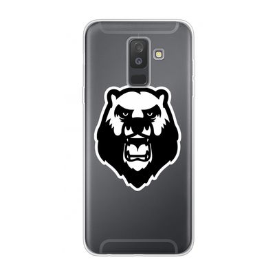 Angry Bear (white): Samsung Galaxy A6 Plus (2018) Transparant Hoesje