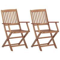 Tuinstoelen 2 st inklapbaar massief acaciahout